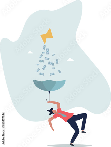 Make money idea, passive income or profit and dividends from stock market investment, financial success concept.life and employment of people.