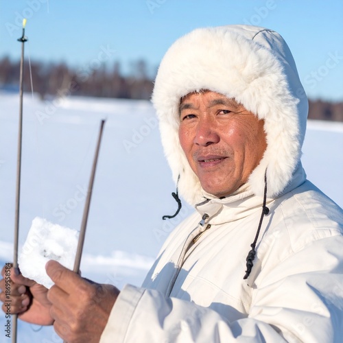 Inuit ice fishing