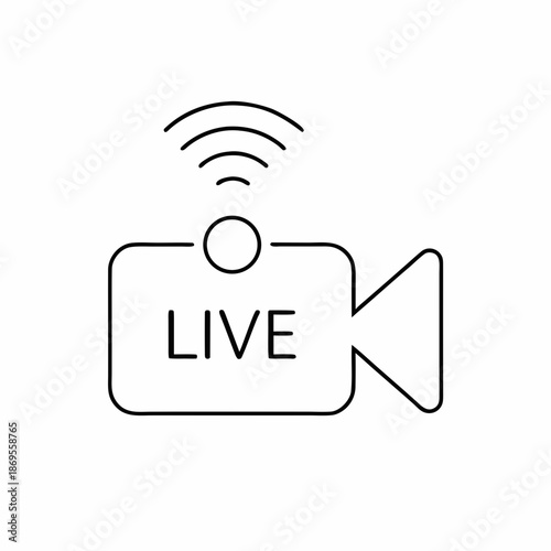 Live Streaming Icon Vector