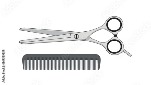 Professional Hairdressing Scissors and Comb Set for Hair Styling