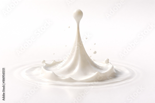 Ultra-Thin Milk Wave Sheet on Frosted Blue-White Glass, Left Copy Space (8K)