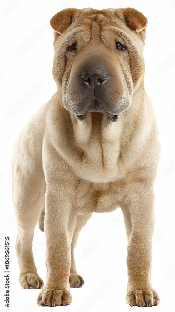 Fototapeta premium Shar pei dog — isolated on white