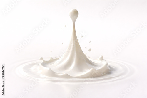 Ultra-Thin Milk Wave Sheet on Frosted Blue-White Glass, Left Copy Space (8K)