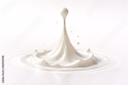 Ultra-Thin Milk Wave Sheet on Frosted Blue-White Glass, Left Copy Space (8K)