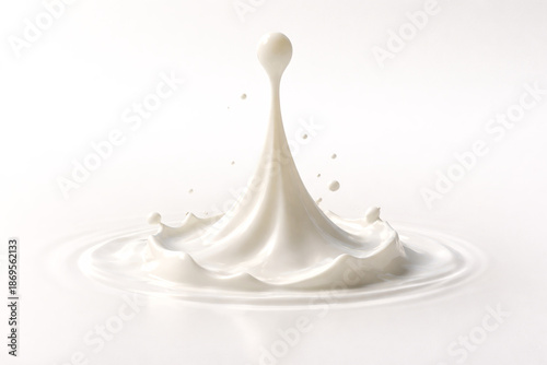 Ultra-Thin Milk Wave Sheet on Frosted Blue-White Glass, Left Copy Space (8K)