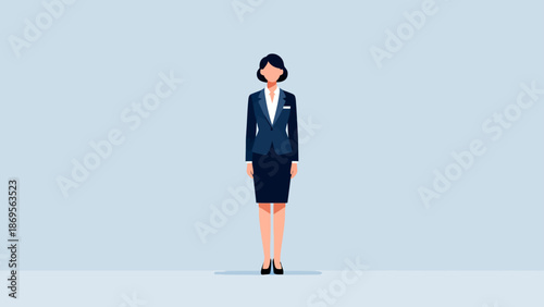 Illustration of a woman in business suit