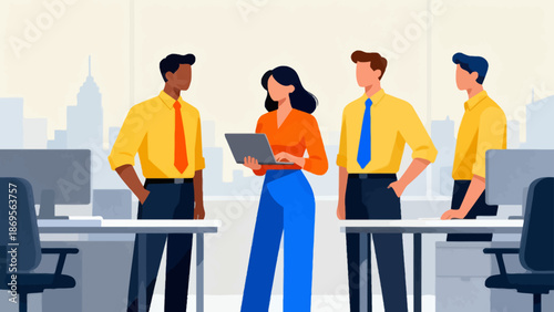 Office workers in a meeting