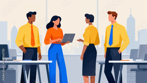 Office workers in a meeting