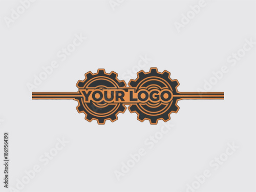 Metal Gears with Placeholder Text Logo.