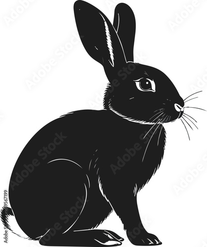 Rabbit Silhouette Vector Illustration
