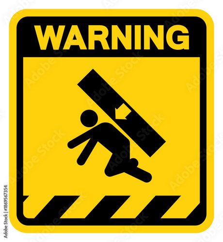 Crush Hazard Warning Sign, Vector Illustration, Isolate On White Background Label. EPS10