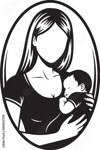 Mother's day tribute a heartwarming illustration of mother and child