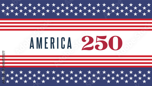 America 250th Anniversary background. Vector Illustration