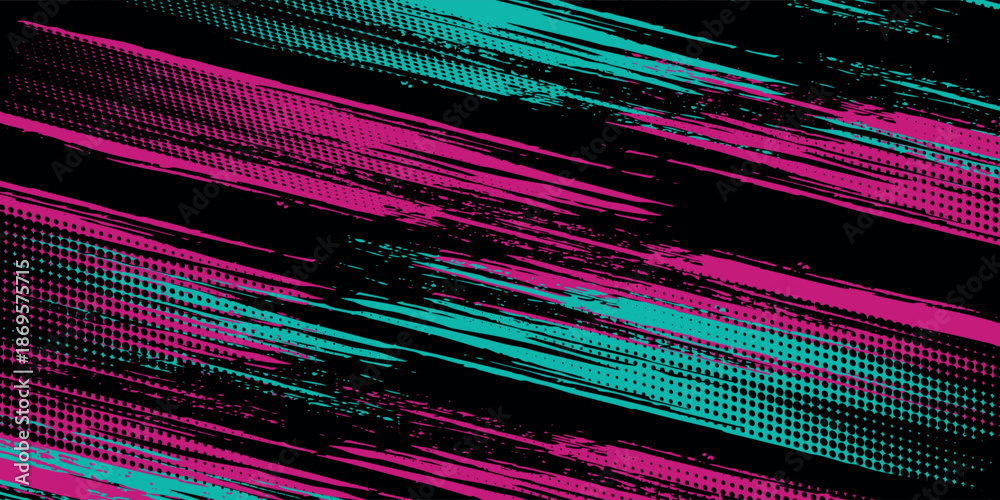 Ταπετσαρία Car sticker wrap banner abstract sporty lines pink blue greenish grunge color combination brush storm thunder modern pattern racing motorsport