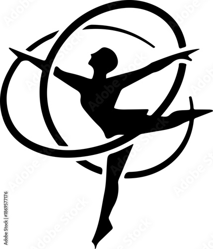 Rhythmic Gymnast Hoop Silhouette