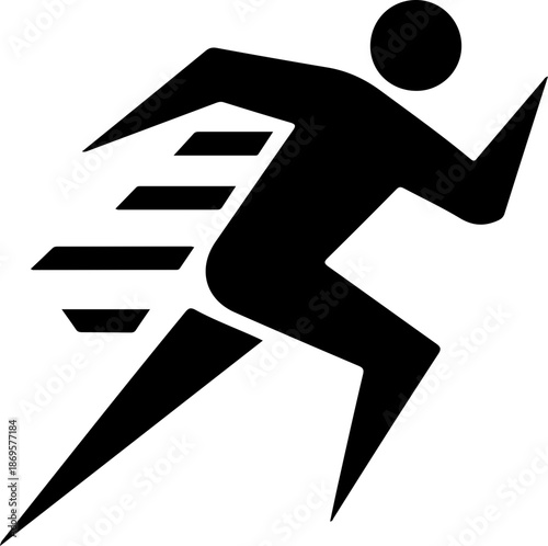 Speed Runner Silhouette Icon