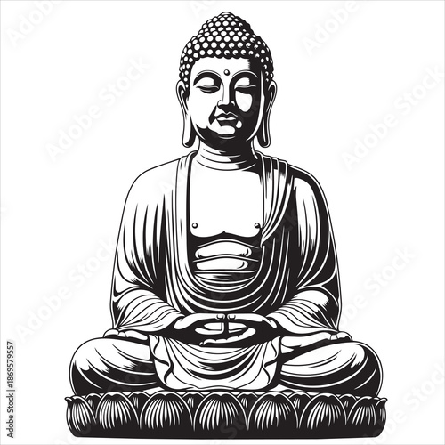 buddha statue isolated on black, buddha statue isolated on white