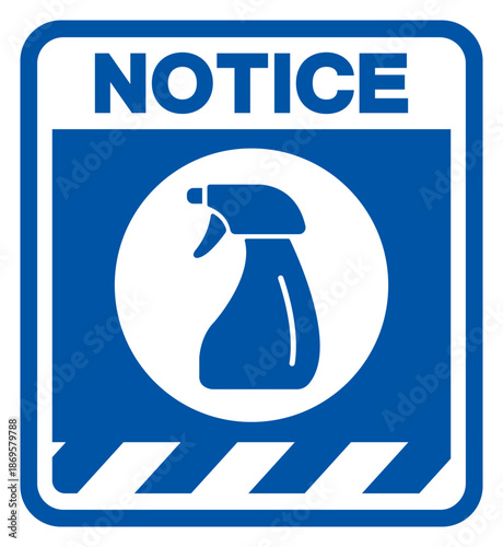 Notice Disinfect Befor And After Use Symbol Sign, Vector Illustration, Isolate On White Background Label .EPS10