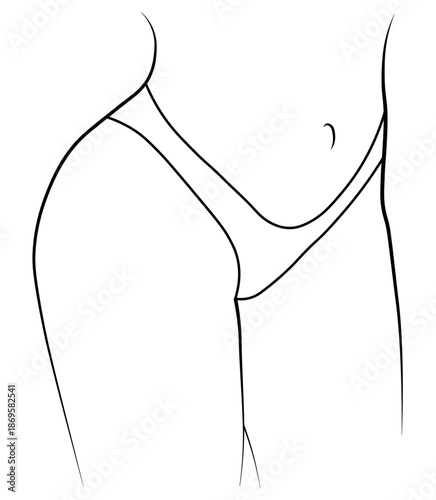 woman bikini panties swimsuit belly legs
