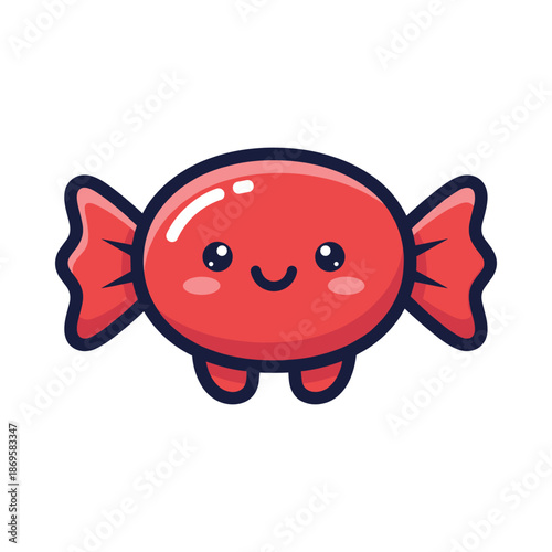 Adorable Red Candy Illustration for Kids