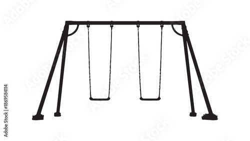 Minimalist swing set illustration Vector, illustration