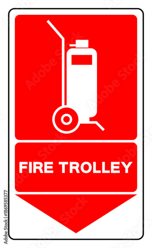 Fire Trolley Symbol Sign ,Vector Illustration, Isolate On White Background Label .EPS10