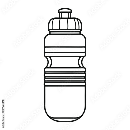 Sports Hydration Bottle Vector for Athletic Use and Outdoor Activity Graphics