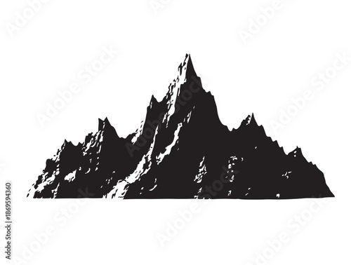 Rough Stone Texture in silhouette white background.