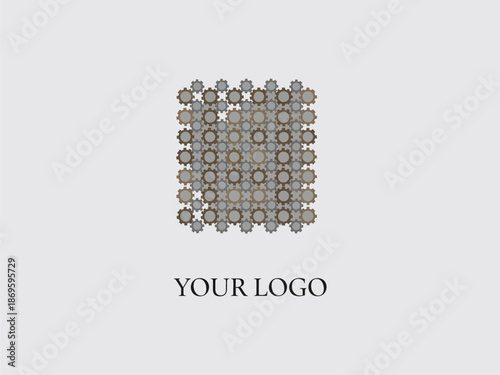 Metal Gears Square Formation Placeholder Logo.