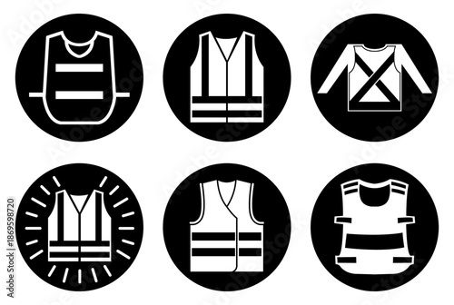 High Visibility Clothing Set Symbol Sign,Vector Illustration, Isolated On White Background Label. EPS10