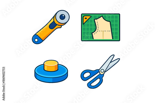 Sewing and Crafting Tools Icons