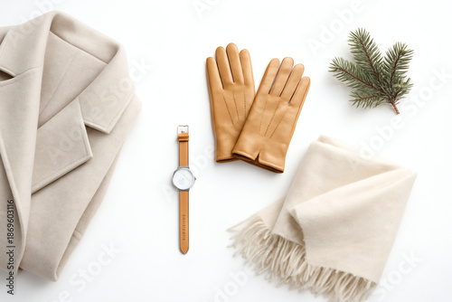 Winter Fashion Essentials Flat Lay