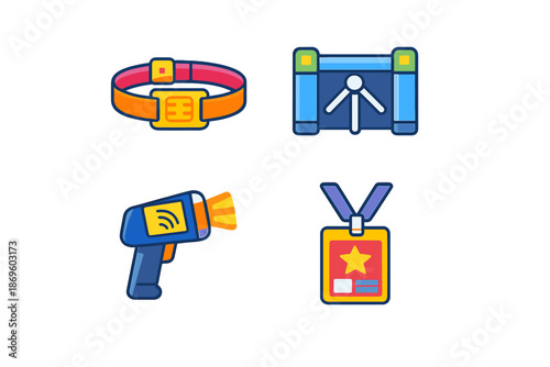 Collection of security and access control icons
