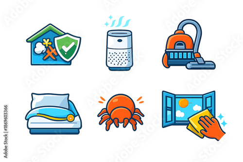 Home cleaning and pest control icons