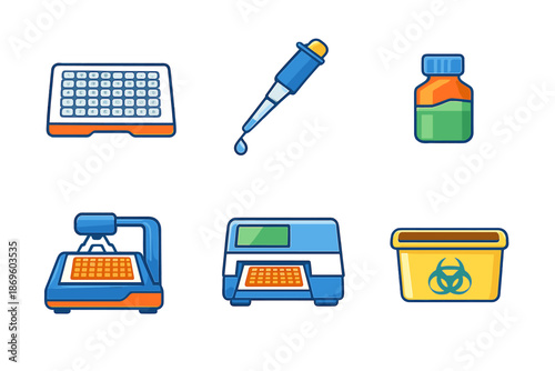 Scientific Laboratory Equipment Icons