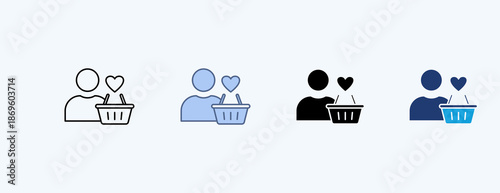 Customer Multiple Icon Illustration Vector