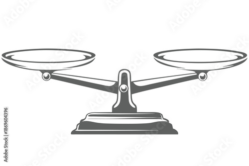 Modern Weight Scale Silhouette Icon for Sports Training and Workout Apps