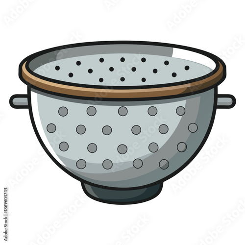 Colander isolated on white background
