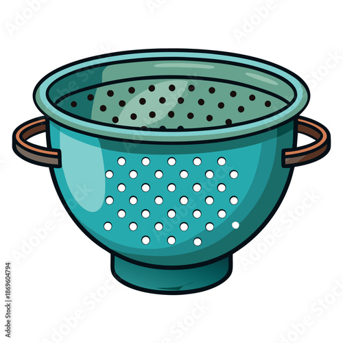 Colander isolated on white background