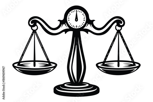 Minimalist Black and White Bathroom Weight Scale Icon for Health and Fitness Tracking