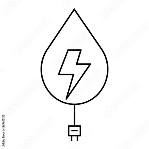 Eco Hydropower vector icon