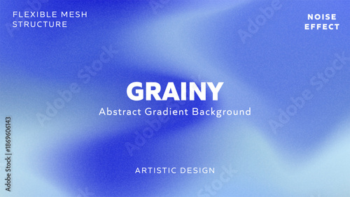 Blue grainy abstract gradient background with a noise effect and flexible mesh structure, in deep and pale blue, excellent for futuristic tech visuals, corporate reports, or cold beverage marketing