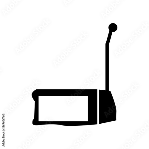 portable radio antenna retro glyph icon illustration
