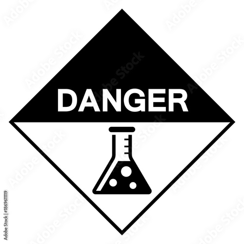 Danger Lab Test Chemical Area Symbol Sign,Vector Illustration, Isolate On White Background Label.EPS10
