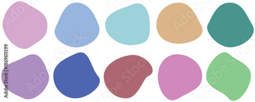 Blob shapes colorful collection vector design elements isolated. Abstract stains shape vector set. Abstract colorful paint blob icon set with organic shapes . 