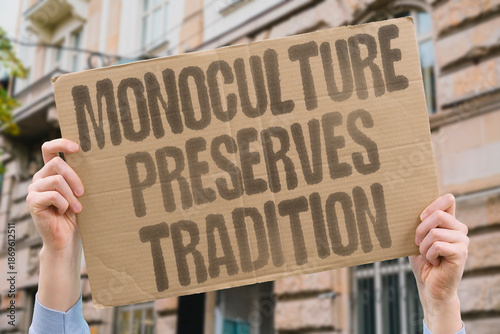 Wallpaper Mural "Monoculture Preserves Tradition" Cultural uniformity protects heritage values. CULTURAL. UNIFORMITY. PROTECTS. HERITAGE. VALUES. Torontodigital.ca