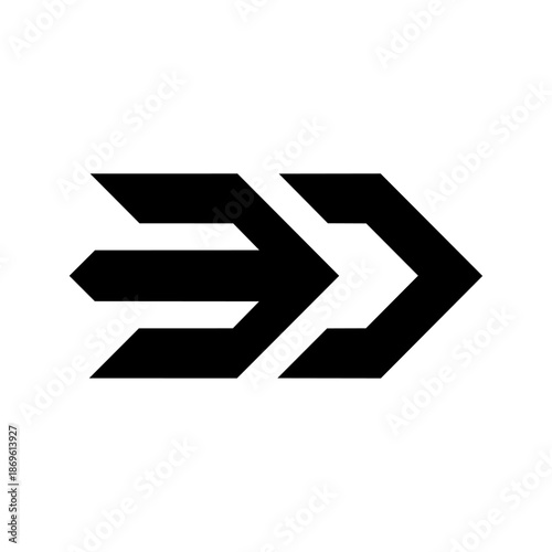 Fast forward arrows pointing right, expressing acceleration, progress, momentum, and rapid advancement in technology, business, and digital workflows.
