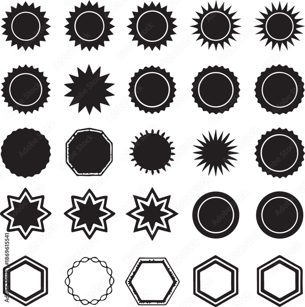 Fototapeta premium Decorative Circular Ornament Set