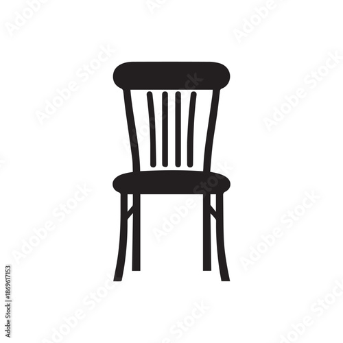 Chair icon. Vector illustration. Isolated on white background.