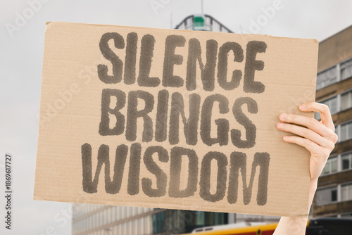 Tableau sur toile "Silence Brings Wisdom" Quiet contemplation deepens understanding profoundly